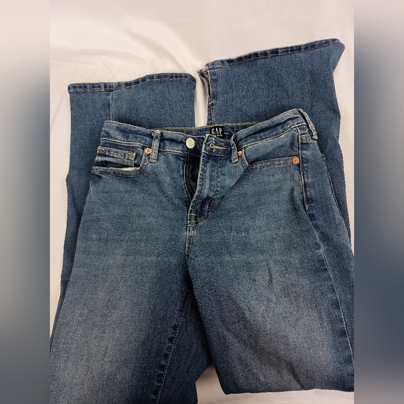 Classic GAP Flare,Wide Leg Designer Dark Blue Denim Jeans (#196) - Picture 1 of 8